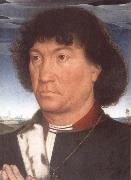 Hans Memling, Portrait of a Man at Prayer before a Landscape